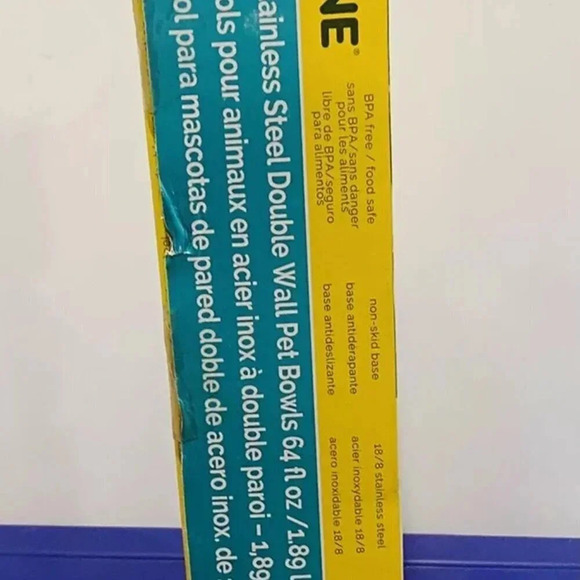 Pet Zone Non-Skid Stainless Steel Double Wall Feed Bowls 64 fl oz each (2 pack) - Picture 4 of 4